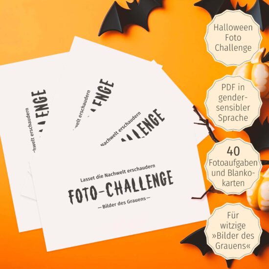 Halloween Foto Challenge "Bilder des Grauens": PDF zum Runterladen