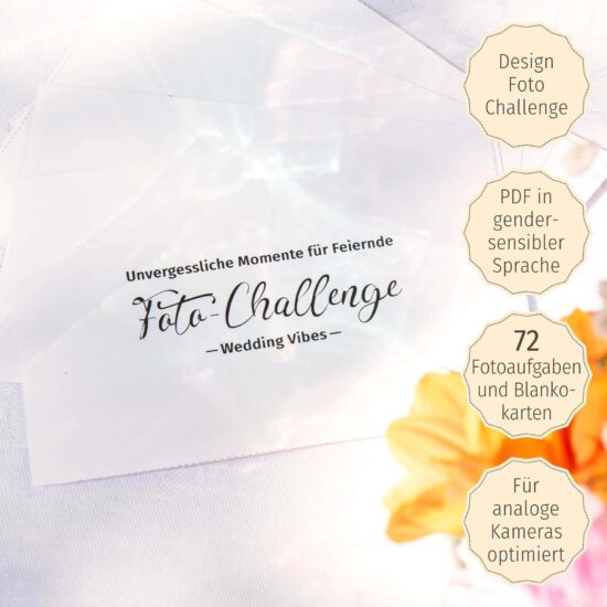 Photo-Challenge zur Hochzeit: 72 Foto-Aufgaben für den großen Tag (PDF). LGBTQ friendly