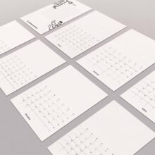 Kalender-Vorlage-Ausdrucken-Printable-PDF-5 Foto-Kalender zum Ausdrucken, 12 Monate