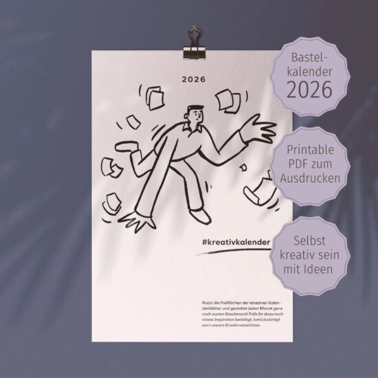 Bastel-Kalender: Vorlage zum Ausdrucken mit Gestaltungsvorschlägen