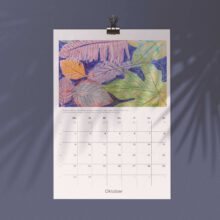 Kalender selbst basteln, bemalen, bekleben und verschönern: Vorlage (PDF