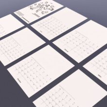 Bastelkalender PDF-Vorlage zum Ausdrucken mit Gestaltungs-Ideen für jeden Monat