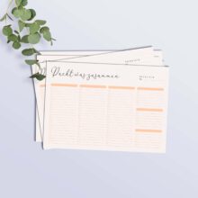 Blanko-Packliste für den Urlaub, PDF-Vorlage