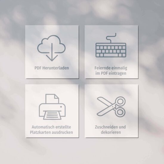 PDF-Vorlage Tischkarten