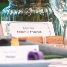 Romantische Design-Tischkarten für Hochzeit, Geburtstag und andere Feiern