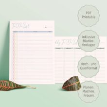 To-Do-Liste Vorlage zum Ausdrucken (PDF)