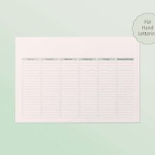 Wochen-To-Do-Liste, PDF-Vorlage